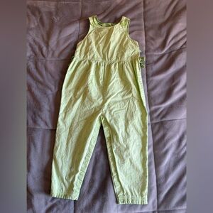 Vintage Mckid's Girl's Lime Green Floral Overalls
